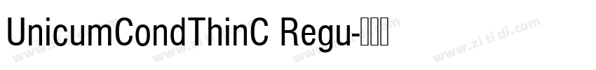 UnicumCondThinC Regu字体转换